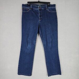 Lauren Ralph Lauren Skinny Ankle Jeans Womens 14 Dark Blue Stretch Comfort Denim